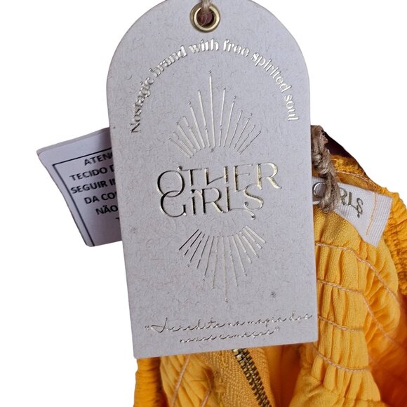 Other Girls NWT Yellow Maxi Skirt With Ribbed Mesh Corset Top Detail Sz OS - Picture 5 of 8